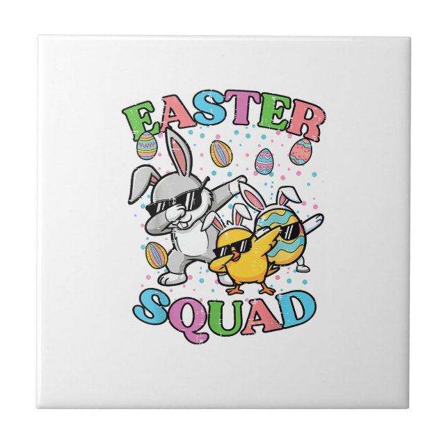 Easter Squad Bunny Egg Chick Dab Crew Matching Men (Frente)