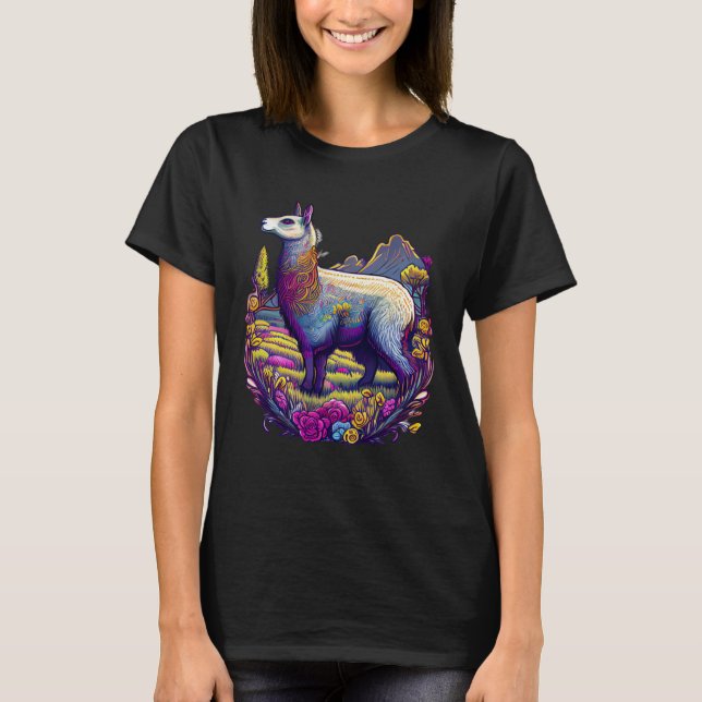 Easter themed top with charming Llama and egg for  (Frente)