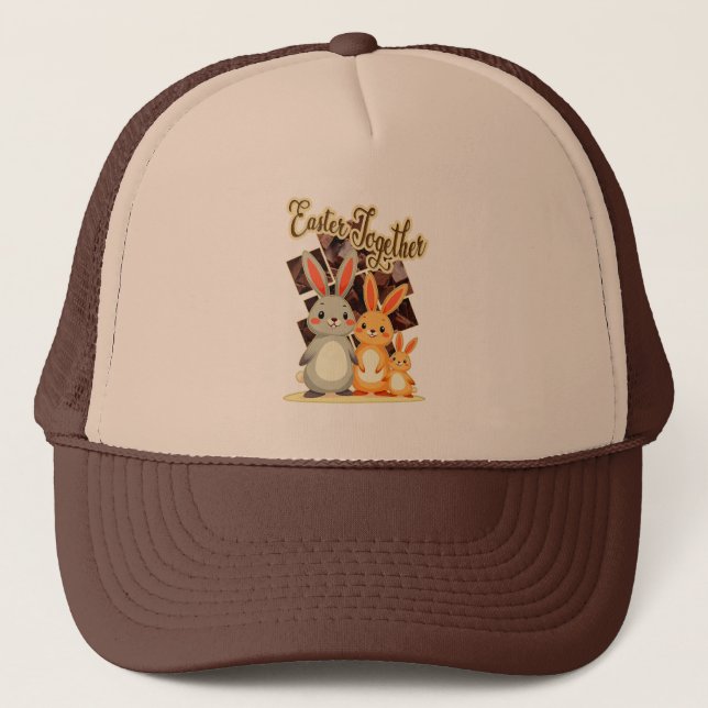 Easter Together – Warm Bunny Family - boné (Frente)