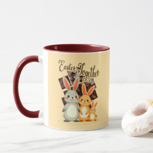 Easter Together – Warm Bunny Family - caneca