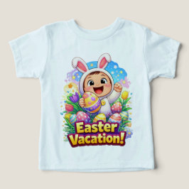 Easter Vacation Cute Baby Bunny Illustration