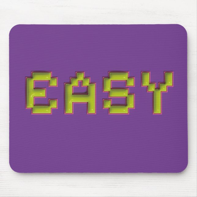 EASY Mouse Pad de Jogo com Arte de Pixel Retro - N (Frente)
