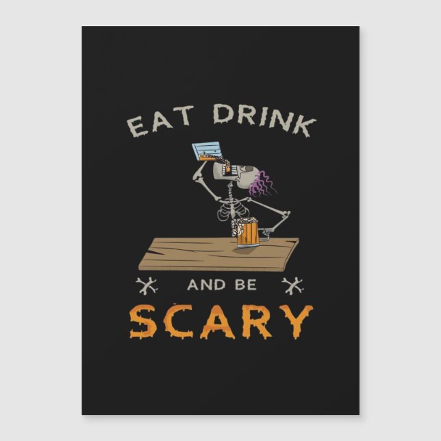 Eat Drink And Be Scary Aesthetic Graphic (Frente)