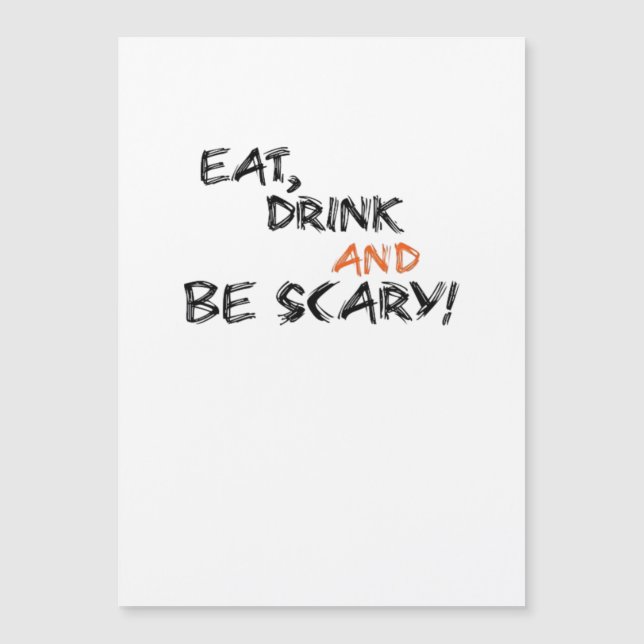 Eat Drink And Be Scary Classic Retro (Frente)