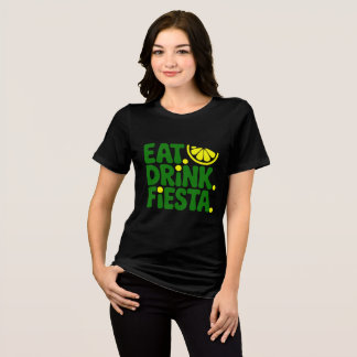 Eat Drink Fiesta Minimal Retro T-Shirt