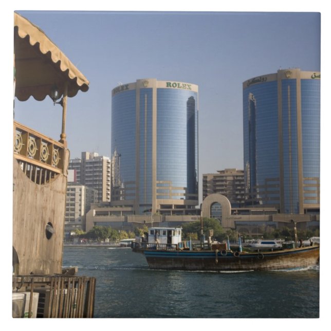 EAU, Dubai, Dubai Creek. Canal de cruzeiros Dhow (Frente)