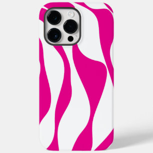 Ebb e Fluxo 4 em Magenta e Branco