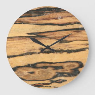 Ebony Banded Wood Olhando Relógio de Parede