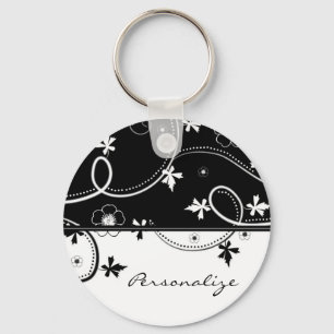 Ebony Leaf Blooms Chaveiro