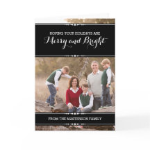 Ebony Simplesmente Cartão com fotos De Feriado Chi