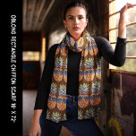 Echarpe Abacaxi Óculos de sol Padrão Kawaii Foodies Brown<br><div class="desc">Abacaxi Vestindo óculos de sol Padrão Kawaii Foodies Brown Scarf. Uma foto engraçada de abacaxi vestindo óculos de sol. Defina um padrão com um fundo verde. Altere o fundo para qualquer cor. Mude o design do azulejo também. Esta é de uma grande foto de abacaxi que foi tirada. Aproveite esta...</div>