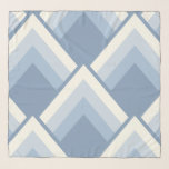 Echarpe Abstract geometrical, blue and off white 2<br><div class="desc">Simple geometrical pattern in off white and blues</div>