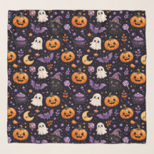 Arte de Padrão de Gato Fantasma Abóbora de Hallowe