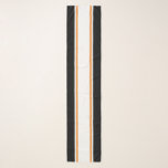Echarpe Bandas brancas brancas brancas-brancas-esbeltas-la<br><div class="desc">Este design chic colorido apresenta uma longa faixa central branca realçada com pinstripes laranja flutuantes dentro. Listras vibrantes adjacentes completam a composição esportiva.</div>