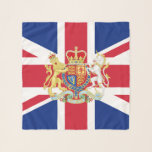 Echarpe Bandeira da União Britânica e Crest Real<br><div class="desc">Royal Crest e Union Flag do Reino Unido da Grã-Bretanha Excelente e da Irlanda Norte.</div>