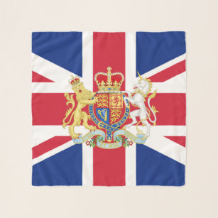 Echarpe Bandeira da União Britânica e Crest Real