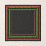 Echarpe Bandeira Verde Dourada Vermelha Cor Preta<br><div class="desc">Aparhece na moda preto com padrão de quadrados simples na bandeira rasta cores de vermelho,  amarelo e verde</div>