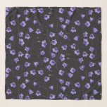 Echarpe Bluebells à meia-noite, Harebeldes, Flores<br><div class="desc">Flores pintadas manualmente em Photoshop,  padrão sem costura</div>