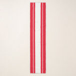 Echarpe Brisas Brancas De Branca E Diversão De Esporte Em<br><div class="desc">Este design desportivo clássico apresenta uma faixa central branca com pinstripes brancas flutuantes. As faixas mais externas são vermelho-vivo.</div>