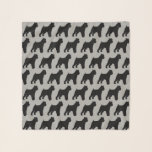 Echarpe Bruxelas Griffon Silhouettes Padrão<br><div class="desc">Bruxelas Griffon Lover's Scarf</div>