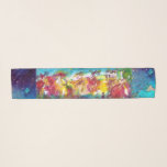 Echarpe CARNIVAL NIGHT / Mascarada veneziana,Dance Music<br><div class="desc">Pintura em aquarela abstrato musical colorida,  branca,  musical,  com figuras dançantes,  músicos,  figurinos vibrantes,  máscaras de carnaval em rosa brilhante,  fúcsia,  verde,  vermelho,  azul,  amarelo,  inspiradas na Comédia da Arte,  máscaras italianas e Carnaval de Veneza.</div>