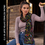 Echarpe Celebração Colorida do Partido Negro Confetti Chif<br><div class="desc">Celebração Colorida do Partido Negro Confetti Chiffon Scarf. Personalize com seu trabalho de arte. Edite-o para alterar o fundo colorido. Para qualquer ocasião,  Dia do ano novo,  4 de julho,  Natal,  Dia de as mães,  aniversário,  um presente para você ou alguém especial.</div>