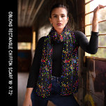 Echarpe Celebração do Partido Confetti Preto Colorido Chif<br><div class="desc">Celebração do partido Confetti Black Background Chiffon Scarf. Personalize com seu trabalho de arte. Edite-o para alterar o fundo colorido. Para qualquer ocasião,  Dia do ano novo,  4 de julho,  Natal,  Dia de as mães,  aniversário,  um presente para você ou alguém especial.</div>
