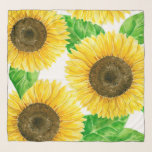 Echarpe Cor d'água do Sunflower<br><div class="desc">Girassóis pintados com aquarelas.</div>