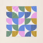 Echarpe Cor-de-rosa Moderno Formas Geométricas Azul Roxo<br><div class="desc">Um estilo geométrico de retrô divertido em forma de meio século moderno em tons de cor bonitos de azul,  mostarda,  verde e violeta.</div>