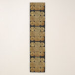 Echarpe Cruz Céltica de Knotwork<br><div class="desc">Uma intrincada cruz celta com espirais eternas e nós de trindade em preto e ouro.</div>