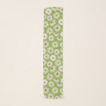 Echarpe Daisy Field Watercolor Primavera Summer<br><div class="desc">padrão de margarida pintado,  simples e bonito,  fundo verde claro</div>