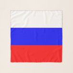 Echarpe Escarpa Quadrada com bandeira da Rússia<br><div class="desc">Um lenço quadrado elegante e patriótico com bandeira da Rússia. Este produto é personalizável.</div>