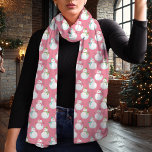 Echarpe Festivo Rosa Snowman Padrão Feriado de inverno<br><div class="desc">Abraçar o espírito de férias com este charmoso lenço rosa de inverno com um adorável padrão de bonitão. Perfeito por adicionar um toque lúdico, mas festivo, ao seu guarda-roupa sazonal, este design mostra bonitos bonitos bonitos bonitos homens de neve contra um fundo rosa vibrante. Quer você esteja se vestindo para...</div>