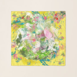 Echarpe Floral Chiffon Scarf