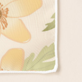 Echarpe Flores de Anêmonas Laranja Selvagens - padrão unif