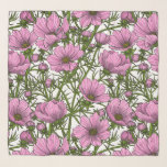 Echarpe Flores rosa Cosmos<br><div class="desc">Ilustrações vetoriais desenhadas à mão com flores cor-de-rosa do cosmos</div>