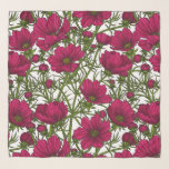 Echarpe Flores rosa Cosmos<br><div class="desc">Ilustrações vetoriais desenhadas à mão com flores cor-de-rosa do cosmos</div>