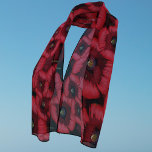 Echarpe Flores Vermelhas Flores Modernas Florais Chiffon S<br><div class="desc">O cachecol Chiffon,  padrão vermelho e preto,  está disponível em todos os tamanhos. Escolha seu favorito e pop hoje</div>