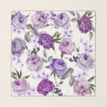 Echarpe Flores violetas femininos elegantes do roxo do<br><div class="desc">Este teste padrão floral roxo elegante e feminino violeta e do lilac é perfeito para a mulher na moda e à moda. É país e o design bonito é grande para muitos presentes e ocasiões. Aprecie este impressão bonito da flor da aguarela para sua compra seguinte; para o senhor mesmo,...</div>