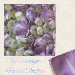 Echarpe Hipoteca Púrpura e Branca<br><div class="desc">Belo e delicado,  roxo e branco floral chiffon cachecol com Hydrangea floresce com fotografia botânica original de JLW_Photografia.</div>