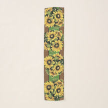 Lindo girassol Oblong Chiffon Scarf 10"x45"