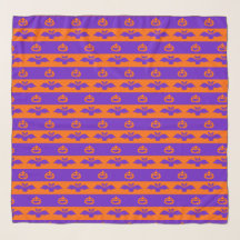 Morcegos E Abóboras Laranja E Púrpura