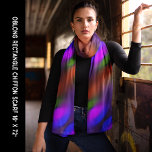 Echarpe Neon Blue Purple Abstrato Laranja Verde Longo<br><div class="desc">Padrão Abstrato Laranja Verde Roxo Neon Azul Longo Scarf. Arte em cores néon brilhantes oferece um design único que alguém especial vai gostar de receber como presente.</div>