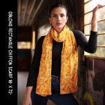 Echarpe Orange Rosa Pattern Chiffon<br><div class="desc">Rosa de Laranja Chiffon Scarf. É fácil personalizar. Esta imagem está em série. Ajuste o azulejo para um tamanho diferente. Entre em contato comigo em admin@giftsyoutreasure.com se quiser que eu crie uma colagem, atualize suas fotos ou crie um design direto apenas para você.</div>