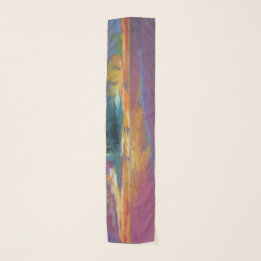 Echarpe Ouro Bordas Chiffon Scarf