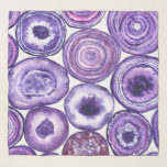 Echarpe Padrão de agata violeta<br><div class="desc">Fatias violetas agadas pintadas com aquarelas.pintadas com aquarelas.</div>