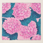 Echarpe Padrão de aquarelas Hydrangea, rosa e azul<br><div class="desc">Padrão feito de flor de hydrangea rosa pintada com aquarelas.</div>