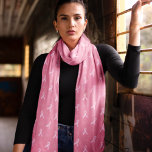Echarpe Padrão de Fita Rosa de Consciência do Cancer da Ma<br><div class="desc">Pink Breast Awarness Pink Friso Padrão de Fita Rosa</div>