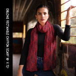 Echarpe Padrão De Textura Da Flor Decorativa Vermelha<br><div class="desc">Flor Vermelho Decorativo Retro Padrão Texturizado Scarf. Esta design fica bem em móveis e roupas.</div>