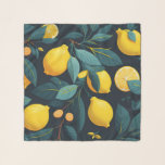 Echarpe Padrão do jardim de limão. Fruta tropical amarela<br><div class="desc">O cachecol do padrão dos citros de limão amarelo.</div>